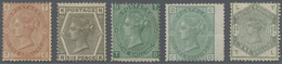 (*)/* Großbritannien: 1870/1890 (ca.), Lot Of 13 Unused Stamps, Varied Condition, Mainly Surface-printed I - Autres & Non Classés