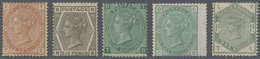 (*)/* Großbritannien: 1870/1890 (ca.), Lot Of 13 Unused Stamps, Varied Condition, Mainly Surface-printed I - Altri & Non Classificati