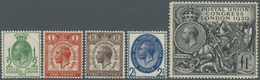 **/O Großbritannien: 1873/1938, Petty Assortment Incl. Two Covers And Main Value 1929 UPU Set Unmounted M - Autres & Non Classés