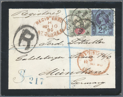 Br Großbritannien: 1882/1890, Small Lot For 5 Letters, Three Of Them Registered, All Sent From DUNDEE T - Autres & Non Classés