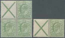 */** Großbritannien: 1911/1912, KEVII And KGV, Specialised Assortment: KEVII ½d. Blue-green And ½d. Yello - Autres & Non Classés