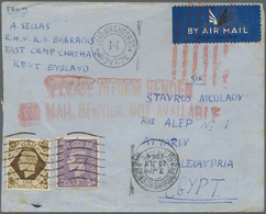 Br Großbritannien: 1926/1944, Lot Of Four Airmail Covers (plus One Front), Only Better Items (single Lo - Autres & Non Classés