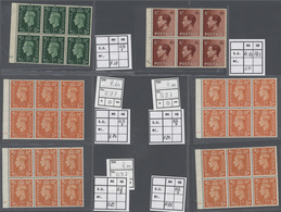 ** Großbritannien - Zusammendrucke: 1936/1972 (ca.), U/m Collection Of Apprx. 246 Booklet Panes From KE - Autres & Non Classés