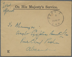 Br Britische Militärpost In Ägypten: 1916/1917, 39 Covers "On His Majesty's Service" In Near East Mainl - Other & Unclassified