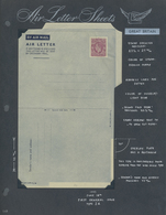 GA Großbritannien - Ganzsachen: 1941/1957 (ca.), AEROGRAMMES: Specialised Exhibition Collection On Well - 1840 Mulready Envelopes & Lettersheets