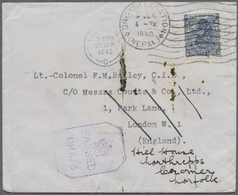 Br Großbritannien - Besonderheiten: 1942, Incoming Mail: Letter From Nepal With 3a6d And Postmark "Brit - Sonstige & Ohne Zuordnung