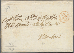 Br Italien - Vorphilatelie: 1757/1855 Ca., Collection With More Than 40 Folded Letter Covers, Comprisin - 1. ...-1850 Prefilatelia