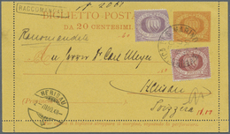 Br/GA Italien: 1808/1920, Italian Area, Lot Of Seven Better Entires (single Lots), Comprising San Marino U - Poststempel