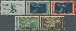 * Italien - Dienstmarken: 1933/1937, Italy/colonies, Mint Lot Of Five Stamps: Servicio Aereo No. 2, Cy - Officials