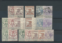 */O/** Italien - Portofreiheitsmarken: 1924, Mint And Used Lot Of 52 Stamps, E.g. Sass.nos. 23 And 33 Mint - Franchise