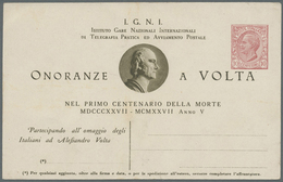 GA Italien - Ganzsachen: 1894/1940 (ca.), Lot Von über 60 Ungebrauchten Ganzsachen, Dabei Etliche Priva - Stamped Stationery