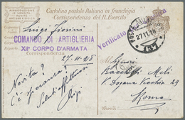 Br Italien - Ganzsachen: 1914/1918 Collection Of Mostly Different, Mostly Used 60+ "cartolina In Franch - Stamped Stationery