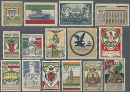 Italien - Besonderheiten: 1914/1918, PATRIOTIC STAMPS, Collection With Ca. 300 Stamps, Focus On Vari - Non Classificati