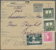 Br/GA Jugoslawien: 1918/1925, Interesting Collection Of Ca. 180 Post Accompany Adresses, Package Cards, Mo - Covers & Documents