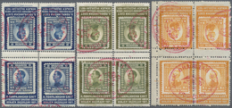 **/* Jugoslawien: 1921/1925, King Alexander-Vignettes Two Sets In Blocks Of Four With Inverted Gutter Pai - Brieven En Documenten