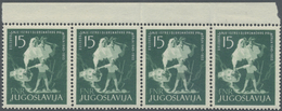 ** Jugoslawien: 1953, Befreiung Istriens Und Der Slowenischen Küste 15 Din. Grün Als Anlagebestand Mit - Storia Postale