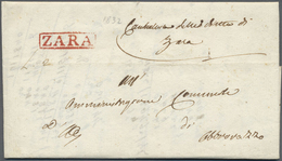 Br Kroatien - Vorphilatelie: ZARA: 1819/1854, Lot Of 8 Folded Letters With One- And Two-liners In Black - Croatia