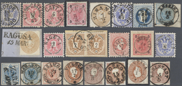 O/Brfst Kroatien - Stempel: 1850/1900 (ca.), Stempelsammlung Auf Österreich-Marken Ab Der 1. Ausgabe 1850 Au - Croatie