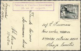 Br Lettland: 1918/1945, Group Of 28 Covers/cards Incl. POW Mail WWI, Registered Covers, German Occ. WWI - Latvia