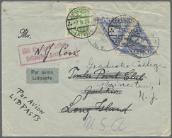 Br Lettland: 1921/1936, Group Of Eleven Airmail/registered Covers, Mainly To Foreign Destinations, Some - Latvia