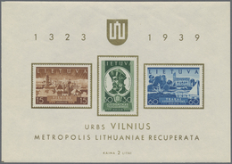 ** Litauen: 1940, Lot Mit 50 Mal Block 2 "Rückgliederung Des Wilnagebietes" Postfrisch. Michel 600,- € - Lithuania