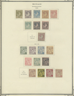 * Monaco: 1885/1950 (ca.), Saubere Ungebrauchte Sammlung Auf Vordruckblättern über Weite Strecken Komp - Ungebraucht