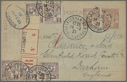 Br/GA Monaco: 1897/1949, Lot Of Six Better Entires (single Lots), E.g. Two Covers Single Franking 5 Fr. Al - Ungebraucht