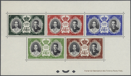 **/(*) Monaco: 1956, Royal Wedding, Presentation Book Comprising A Mint And A Used Set, Both Bloc Specieux - Ongebruikt