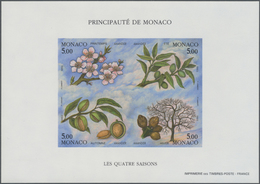 ** Monaco: 1993, The Four Seasons (Almond Tree), IMPERFORATE Souvenir Sheet, 25 U/m Copies. Maury BF63 - Nuovi