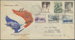 Br Niederlande: 1940/1963, Posten Mit Schwerpunkt Bei Den Schmuck-FDC (wenig Andere Post) Mit Ca. 200 B - Other & Unclassified