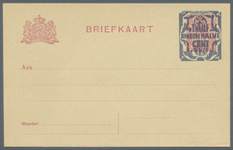 GA Niederlande - Ganzsachen: Ca 1920: Ca 26 Verschiedene Nicht Verausgabte Überdruckprovisorien Von Gan - Postal Stationery