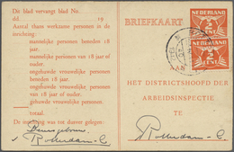 GA Niederlande - Ganzsachen: 1938/1943, Approximately 120 Stationery Cards For The "ARBEIDSINSPECTIE" A - Postal Stationery