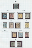 O Norwegen: 1855/1972, Used Collection On Album Pages, From 1855 4sk. Blue, King Oscar, Lion, Followin - Unused Stamps