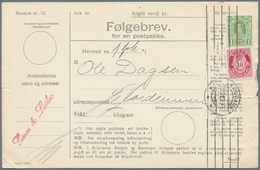 Br Norwegen: 1912/1921, 10 Parcel Cards With Different Frankings. Condition Fine To Very Fine Some With - Ongebruikt