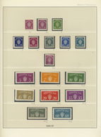 ** Norwegen - Dienstmarken: 1925/1982, Postfrische Sammlung Auf Lindner-Falzlos-T-Vordruckblättern, In - Dienstmarken
