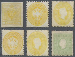 */(*) Österreich: 1854/1864, Österreich/Lombardei, Lot Von Sechs Werten, Ausgabentypische, Etwas Unterschi - Unused Stamps