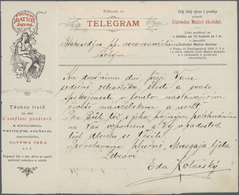 Br Österreich: 1880/1980 (ca): Mehrere Hundert Telegramme, Telegrammaufgabescheine, Etc. Aus  Allen Tei - Ongebruikt