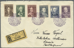 Br Österreich: 1931/1961, Lot Von 18 Briefen Und Karten, Dabei Bessere Frankaturen Wie MiNr. 512/17, 61 - Neufs