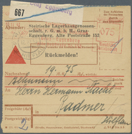 Br Österreich - Heimat: GRAZ: 1942/1950 (ca.), Bestand Von Ca. 220 Paketkarten Von Grazer Postämtern Da - Altri & Non Classificati