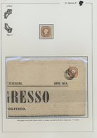 O/Br/Brfst/*/(*) Portugal: 1853/1855, MARIA ISSUES, High-class And Deeply Specialised Collection On Written Up Pages, - Lettres & Documents