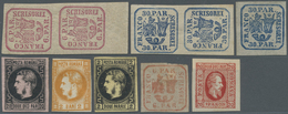 */(*) Rumänien: 1862/1868, Mint Lot Of Ten Classic Stamps, Slightly Varied Condition. - Briefe U. Dokumente