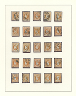 O/Brfst Rumänien: 1868, Carol Heads Imperforate, Used Collection Of 161 Stamps Neatly Arranged On Album Page - Briefe U. Dokumente