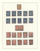 O Rumänien: 1869, Carol Heads Imperforate, Used Collection Of 70 Stamps Neatly Arranged On Album Pages - Lettres & Documents