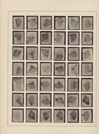 O Rumänien: 1893, 1 B. Hellbraun, Ca. 230 Exemplaren Mit POSTHORN-NUMMERNSTEMPEL Von Nr. "1" Bis "165" - Storia Postale