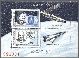 ** Rumänien: 1994, Europa, 4000 Copies Of The Block, All Mint Never Hinged. Michel 20000 ,- €. - Covers & Documents