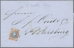Br Russland: 1863, Five Folded Letters All Franked With 10 Kop. Arms Sent From Kronstadt To St. Petersb - Ongebruikt