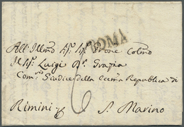Br San Marino - Vorphilatelie: 1810/1824 21 Briefe Aus Rom An Luigi Dr. Grazza, Richter In San Marino - ...-1877 Vorphilatelie