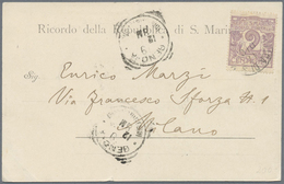 Br/Brfst San Marino: 1888/1942, Six Letters Including One Front And One Piece With Mixed Franking Italy/San M - Ungebraucht