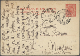 GA/Br San Marino: 1890/1951, Lot Of Ca. 38 Postal Stationery Postcards, Covers And Letter Cards, FDC Used/ - Nuovi