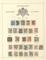 O/* Schweden: 1855/1972, Mainly Used Collection On Album Pages, Partly Varied But Overall Quite Good Con - Ongebruikt